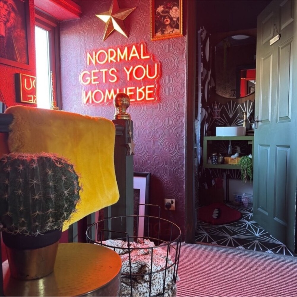 NORMAL GETS YOU NOWHERE Pink Red Neon Light LED Wall Indoor Room Dorm Decor